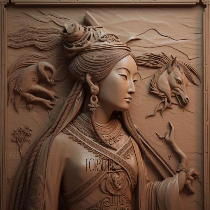 Mulan 1 stl model for CNC